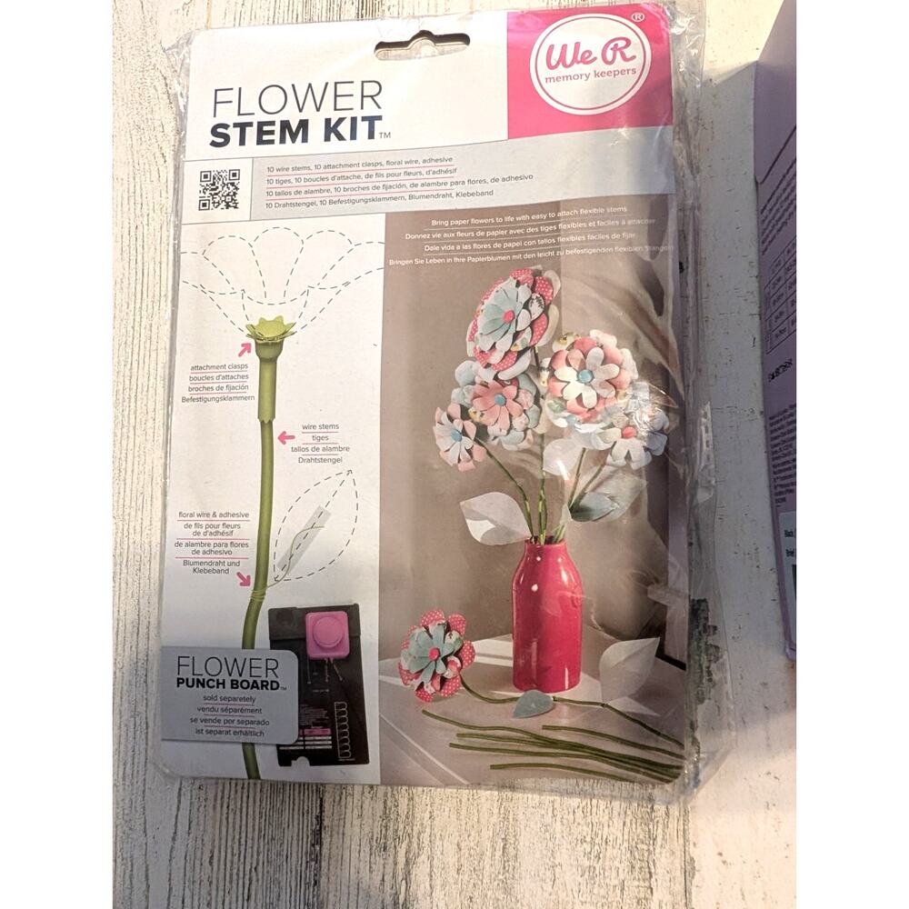 We R Memory Keepers Flower Stem Kit | Paper Flower Accessory Pack Crafts NEW
